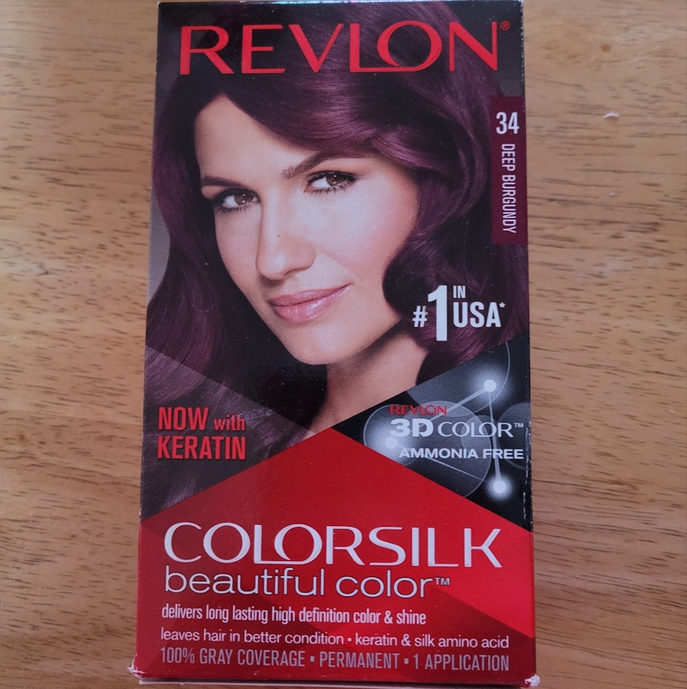Revlon Deep Burgundy & Garnier Acai Berry permanent hair color